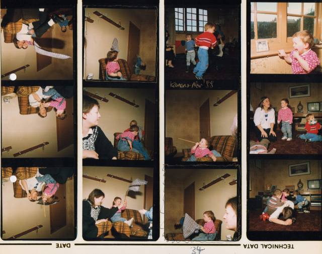 That was then: contact sheets from 1987 became tools in the hands of Lisa and John