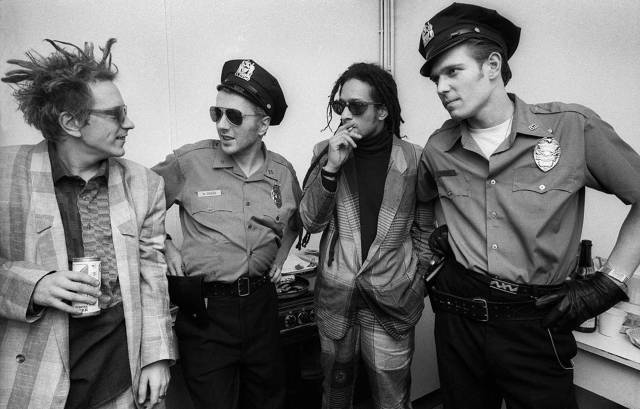 DJ and musician Don Letts (second from right), with John Lydon, and the Clash’s Joe Strummer and Paul Simonon, whose performances Letts filmed 