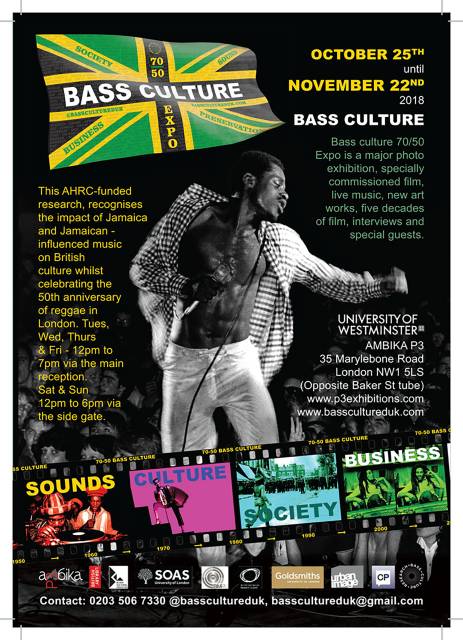 Flyer for the Bass Culture 50/70 Expo